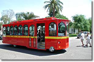 Old-fashioned trolleys